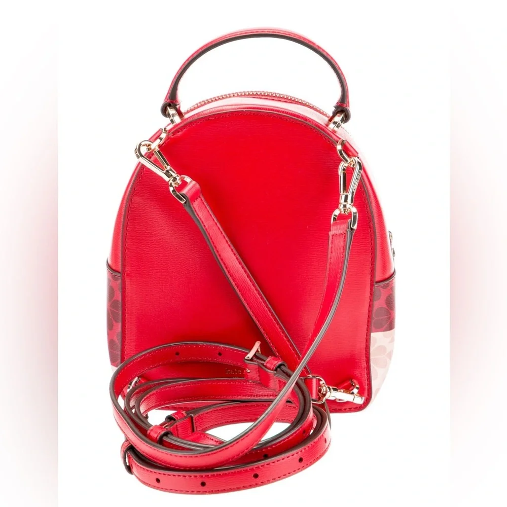 Kate Spade x Tom & Jerry Convertible Red Leather Mini Backpack EUC - Picture 4 of 15